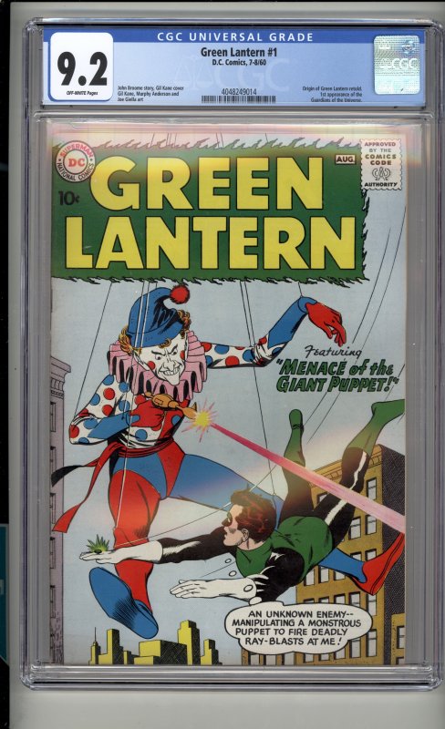 Green Lantern 1 (1960) CGC 9.2