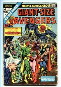GIANT-SIZE AVENGERS #4 Scarlet Witch 1975-WEDDING ISSUE