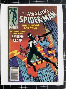 ? AMAZING SPIDER-MAN #252 NEWSSTAND 1st Black Symbiote Suit Venom Marvel 