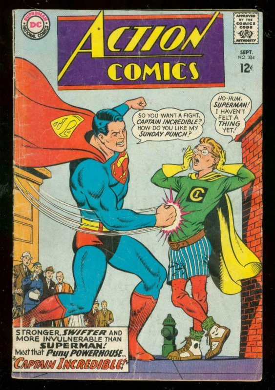 ACTION COMICS #354 1967-SUPERMAN-CAPTAIN INCREDIBLE-good G