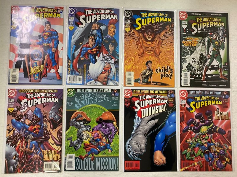 Superman comic lot #501-549 48 diff 8.0 VF missing #s 522,529,542 (1993-97)