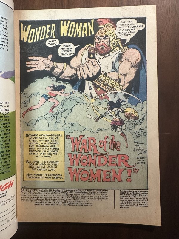 Wonder Woman #206 FN- 3rd App & Origin Nubia (DC 1973)