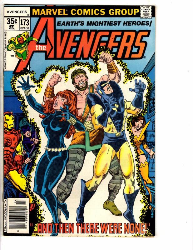 3 Avengers Marvel Comic Books # 172 173 174 Vision Waspi Iron Man Hulk Thor NP1