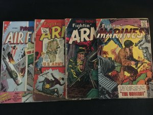 FIGHTIN' MARINES #32, FIGHTIN' ARMY #26, 43, FIGHTIN' AIR FORCE #17 Fair Cond.