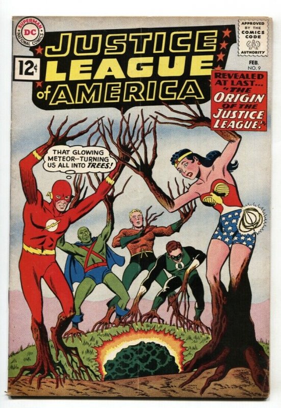 Justice League Of America #9-DC Silver-Age Origin issue-vg