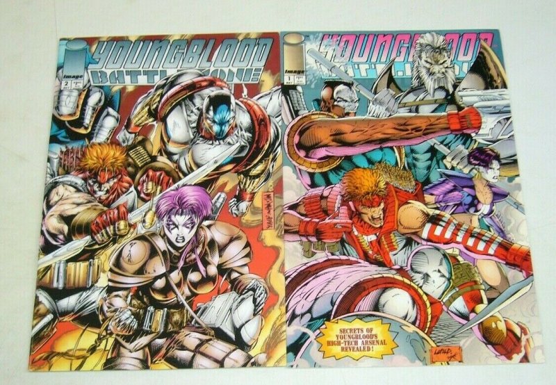 Youngblood Battlezone #1-2 VF/NM complete series - rob liefeld - image comic set