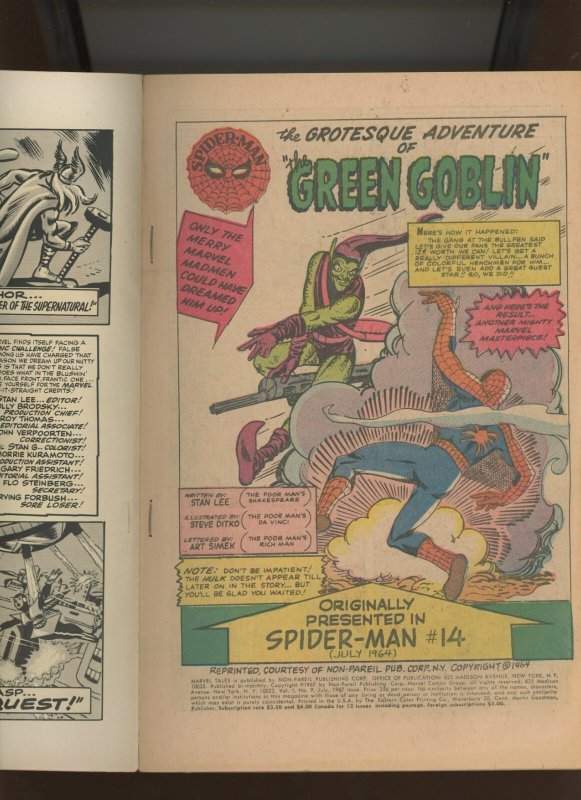 (1967) Marvel Tales #9: SILVER AGE! KEY ISSUE! WE COMBINE SHIPPING! (4.5)