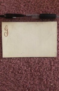 Monogrammed 1900-1920s card