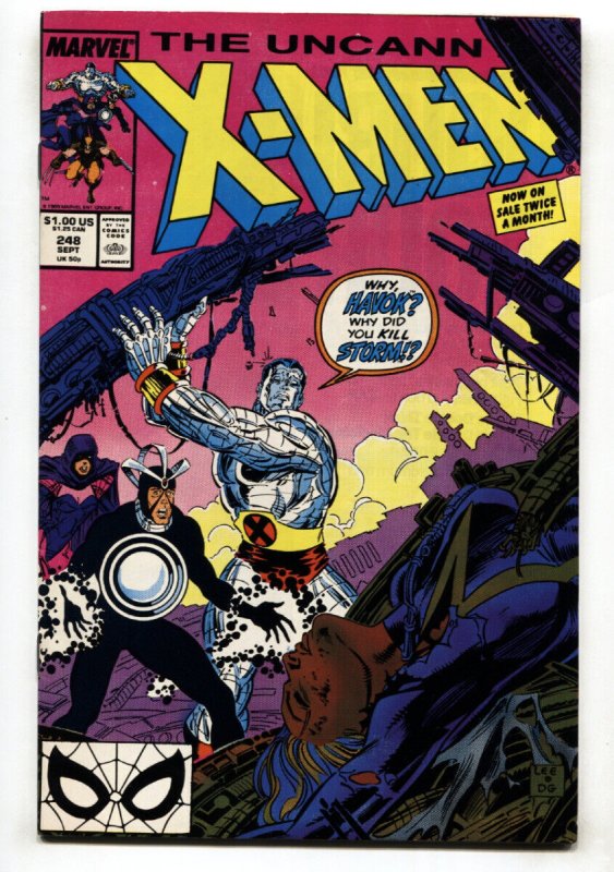 X-MEN #248 comic book Jim Lee art-Comic book 1989-MARVEL-VF+