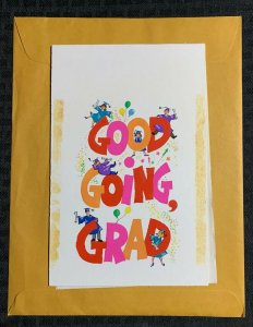 GOOD GOING GRAD Graduates with Balloons 6x9 Greeting Card Art #G-4412