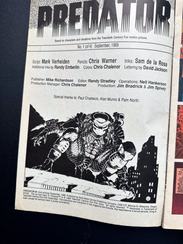 Predator #1 (1989) GD - 1st Print - 1st App of Predator