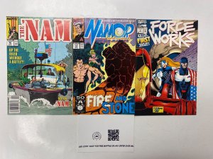 3 MARVEL comic book The Nam #40 Namor #17 Force Works #1 41 KM9