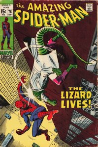 The Amazing Spider-Man #76 (1969) Spider-Man FN- Condition! small tape pulls fc