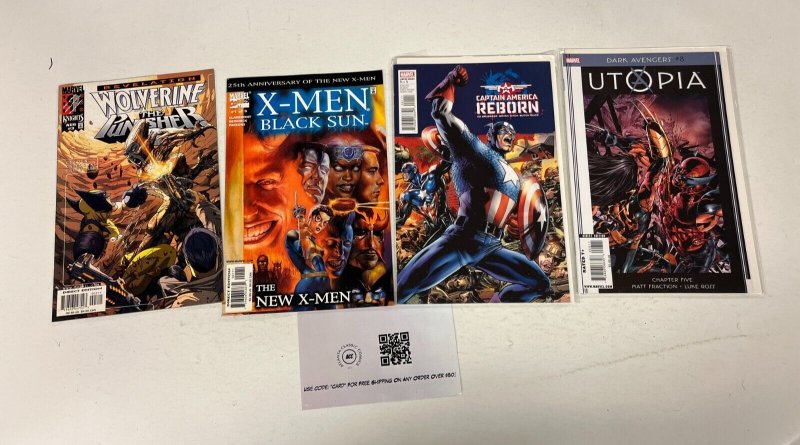 4 Marvel Comics Utopia 8 Cap Reborn 1 Black Sun 1 Wolverine Punisher 3 58 JW17