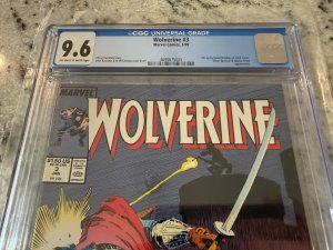 Wolverine # 3 CGC Graded 9.6 Marvel Comic Book Hulk Silver Samurai X-Men JH24
