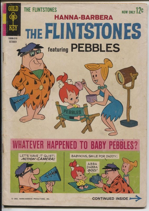 Flintstones #14 1963-Hanna-Babrbera TV cartoon series-Baby Pebbles-VG