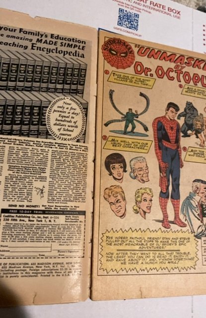 The Amazing Spider-Man #12 (1964)unmasked by doc ock-I/2imch spine split