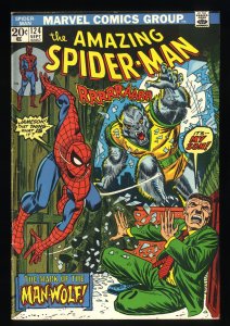 Amazing Spider-Man #124 FN 6.0 1st Appearance Man-Wolf!