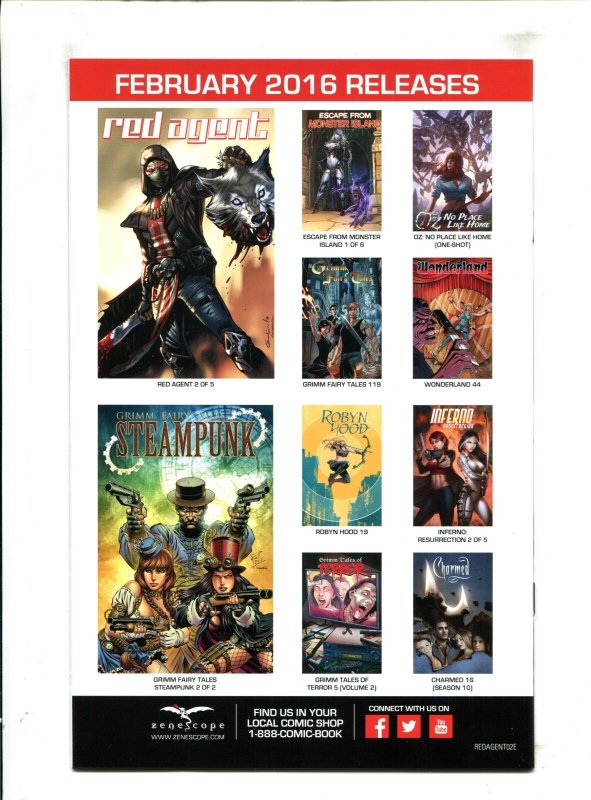 Red Agent #2 - Sabine Rich London Super Comic Con LTD 250 (9.2ob) 2016