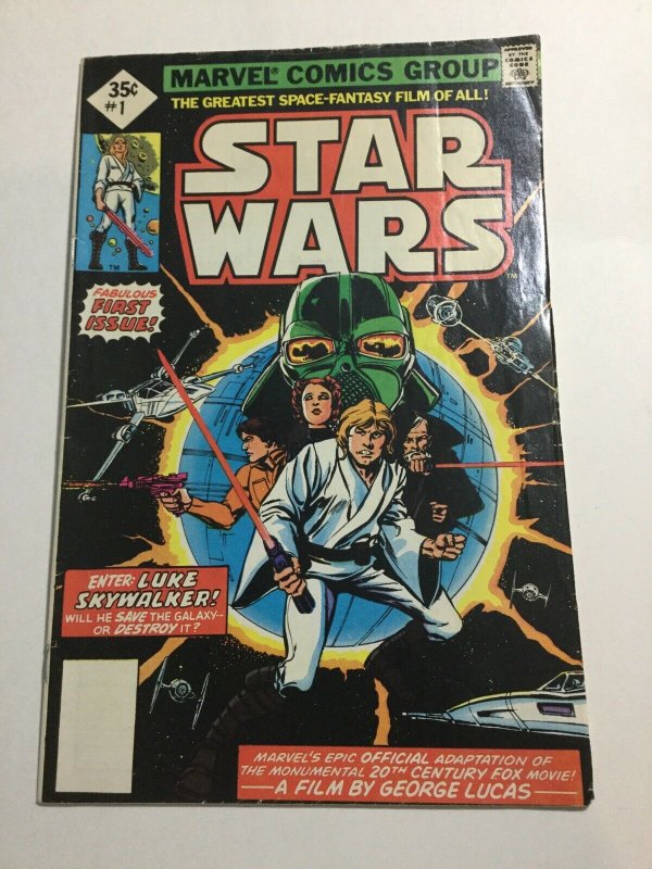 Star Wars 1 Reprint 35 Cent Vg+ Very Good+ 4.5 Marvel Comics 1977