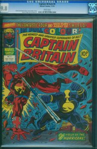 Captain Britain #4 1976-White Pages - CGC GRADED 9.8-UK comic- 0228270003