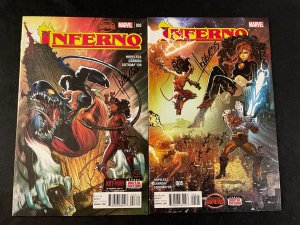INFERNO #1, 2, 3, 5 Signed by Dennis Hopeless, VFNM Condition
