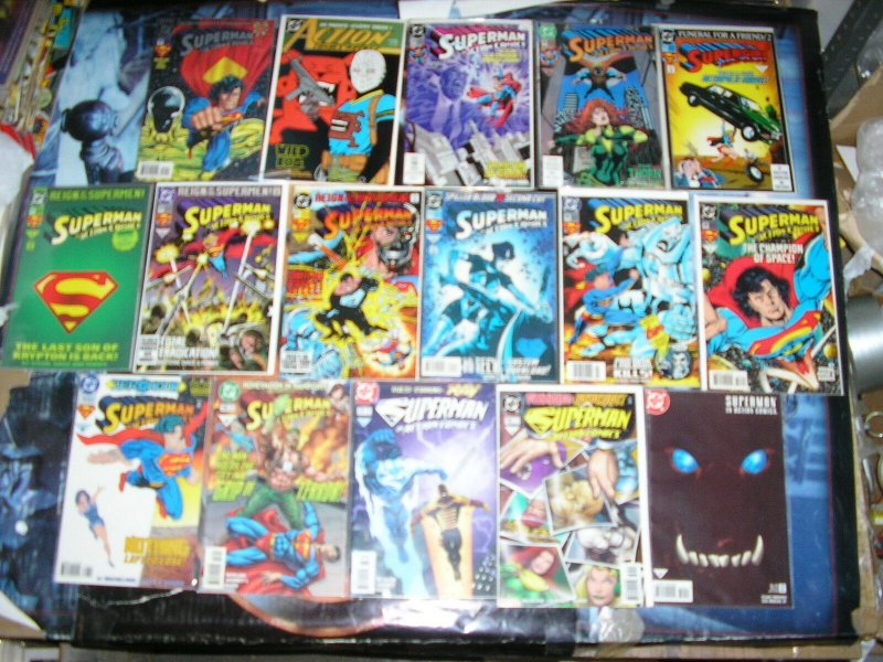 SUPERMAN IN ACTION COMICS (DC Comics), 1989-1997, 16 diff, 0, 640-740