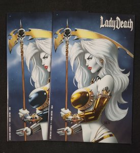 Lady Death: Extinction Express 2PC #1 - Chase Edition Gold & Blue (9.2ob) 2016