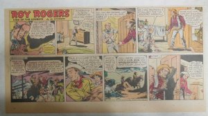 Roy Rogers Sunday Page by Al McKimson from 4/15/1956 Size 7.5 x 15 inches