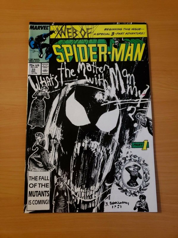 Web of Spider-Man #33 Direct Market Edition ~ NEAR MINT NM ~ (1987 Marvel) 