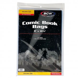 Golden Comic Bags - Thick 100 Bags per Pack