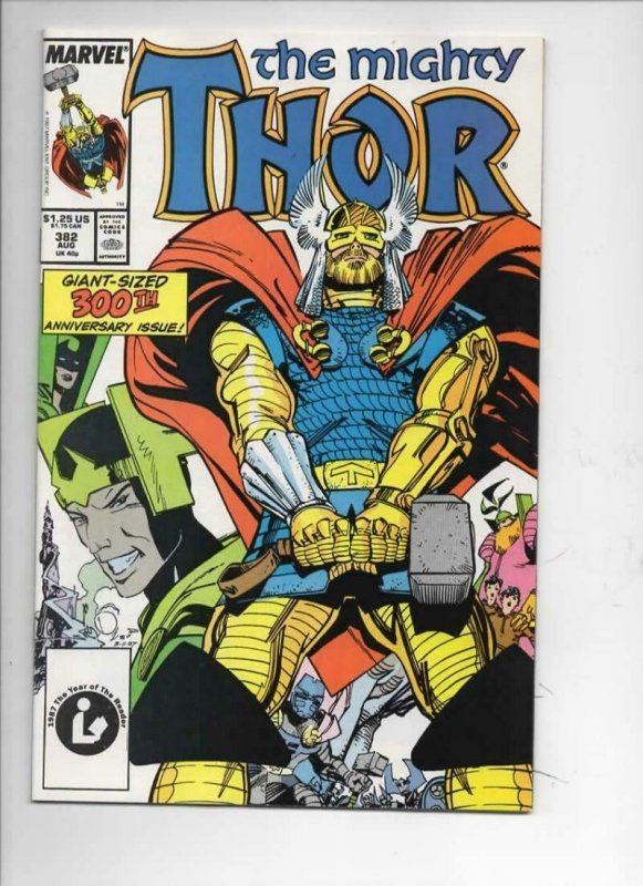 THOR #382 VF/NM God of Thunder Simonson 1966 1987, more Thor in store, Marvel