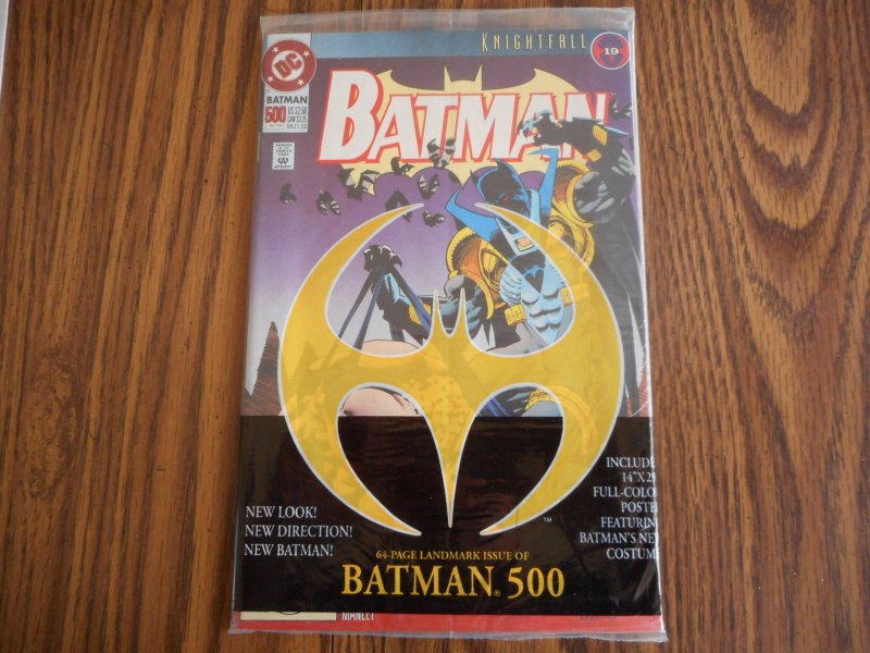 BAT-MAN # 500 KEY AZRAEL AS NEW BATMAN STILL IN SEALED BAG WOW!!!! HIGH GRADE