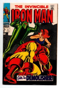 The Invincible Iron Man #2 - 1st Appearance of Demolisher - KEY - 1968 - FN+