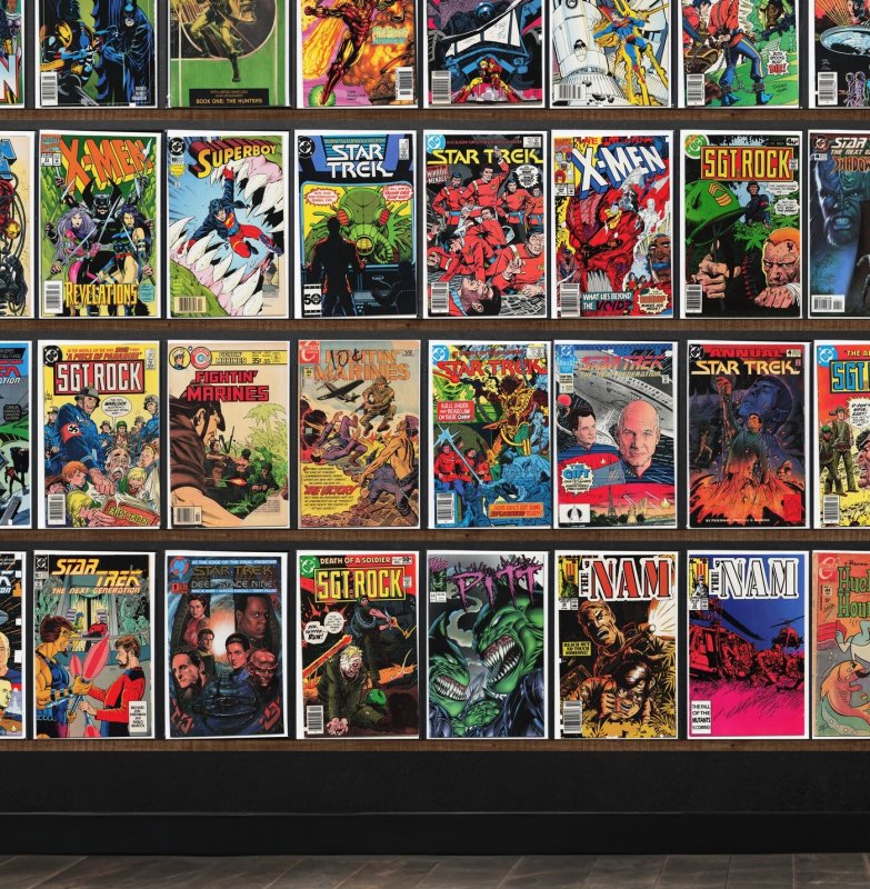 Huge Lot 150+ Comics with Star Trek, Sgt. Rock, X-Men 2099, War & More!
