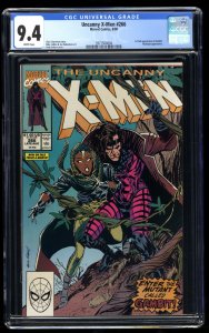 Uncanny X-Men #266 CGC NM 9.4 White Pages 1st Gambit!