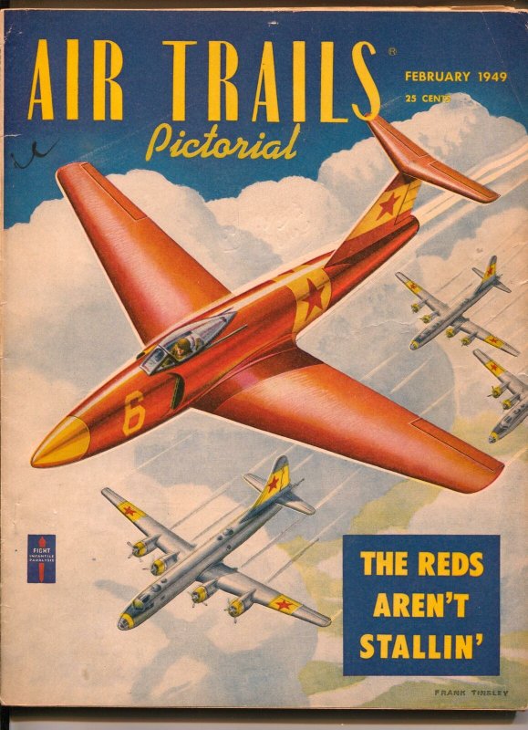 Air Trails Pictorial 2/1949-hero pulp -Commie jet-Frank Tinsley-VG/FN