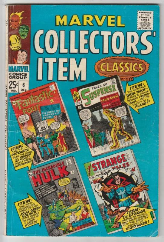 Marvel Collectors' Item #6 (Dec-66) FN Mid-Grade Fantastic Four, Mr. Fantasti...