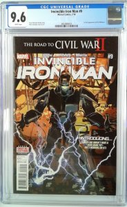 INVINCIBLE IRON MAN 9 CGC 1ST FULL APP RIRRI WILLIAMS IRONHEART (SLAB GRADE)
