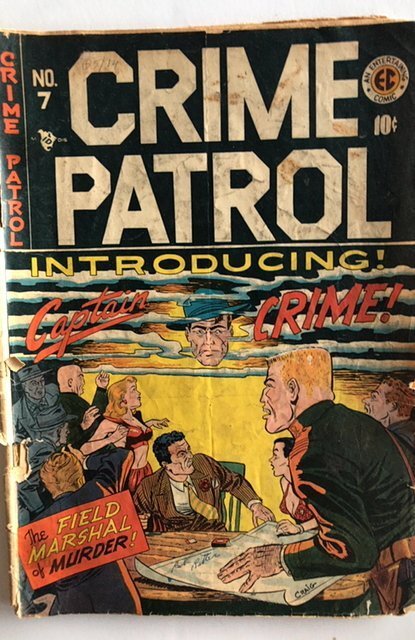 Crime Patrol #7 (1948)14p-see pics, rough,miss pages,CP 9-1st app. Cryptkpr!