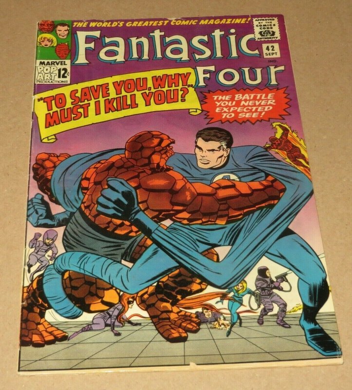 Fantastic Four #42 VG- 1965 Marvel Silver Age Comic Frightful Four Jack Kirby 