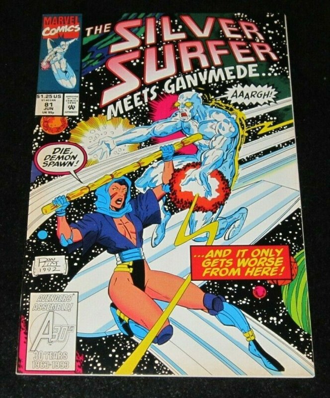 Silver Surfer #81 VF- White Pages Marvel Comic Book 1st Appearance Tyrant