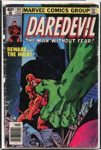Daredevil #163 Newsstand Edition (1980) Daredevil
