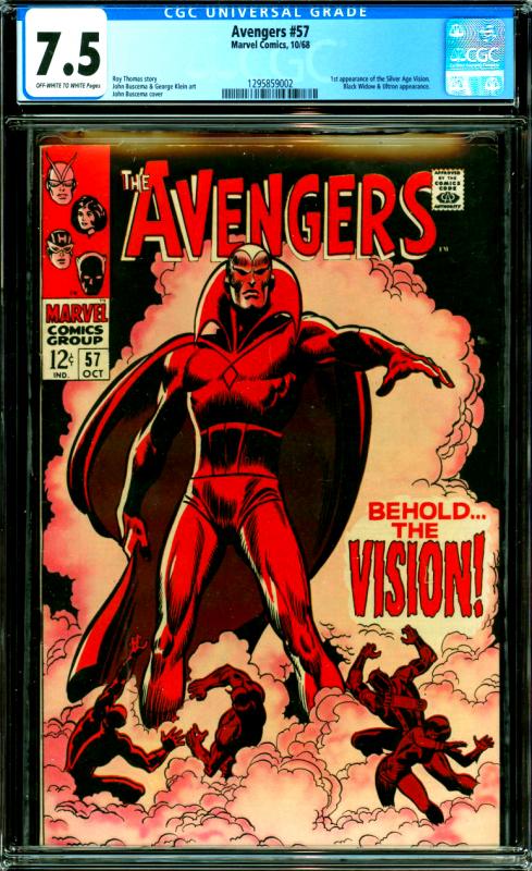 Avengers #57 CGC Graded 7.5 1st Silver Age Vision