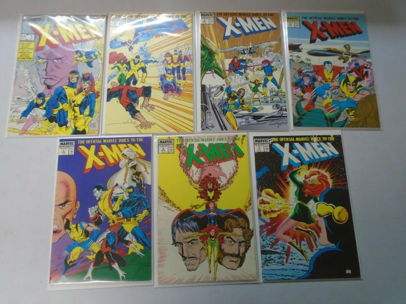 Official Marvel Index to the X-Men set #1-7 8.0 VF (1987 1st Series)