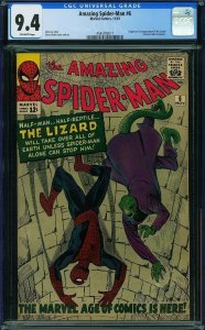 Amazing Spider-Man #6 (1963) CGC 9.4 NM (1st Appearance of the Lizard)