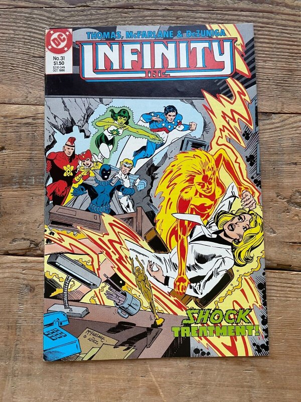 Infinity Inc. # 31 NM 1st Print DC Comic Book Todd McFarlane Art 1986 1 J873