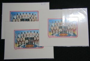 1980 Topps NEW YORK KNICK Team 5x7 Mini-Poster LOT of 3 FVF 7.0