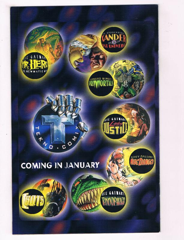 Neil Gaimans Mr Hero #14 NM Tekno Comix Comic Book 1996 DE28