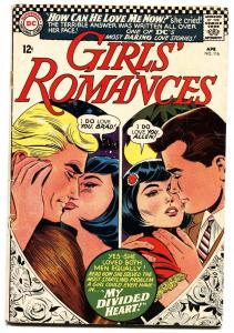 Girls' Romances #116 1966-DC-heartshaped cover imagery-daring love stories G